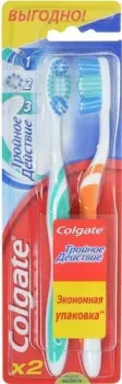 Colgate Тройное действие средняя жесткость (2 шт)