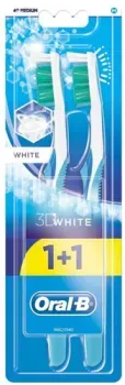 Oral-B 3D White средней жесткости (2 шт)