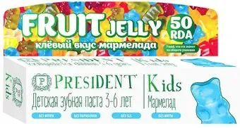 PresiDent Kids 3-6 Fruit Jelly со вкусом мармелада 50 мл
