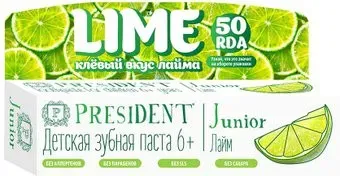 PresiDent Junior 6+ со вкусом лайма 50 мл