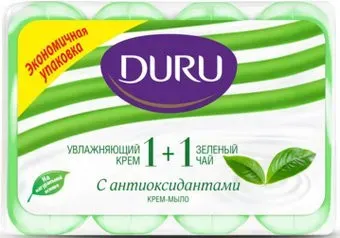 Duru Набор мыла 1+1 Увлажняющий крем и зеленый чай 4x80 г