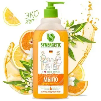 Synergetic Мыло жидкое для мытья рук и тела Фруктовый микс 500 мл