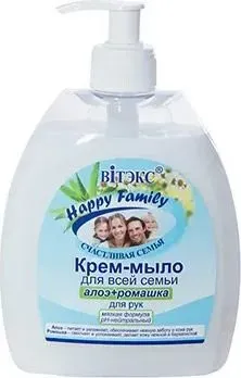 Витэкс Крем-мыло для всей семьи «алоэ и ромашка» для рук и тела 500 мл