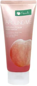 Welcos Скраб для тела Around Me Natural Scrub Peach Body Wash 200 мл