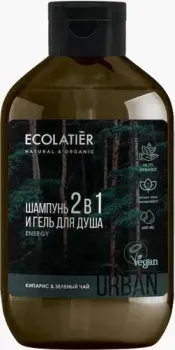 Ecolatier Гель для душа Urban Man кипарис и зеленый чай 2 в 1 600 мл