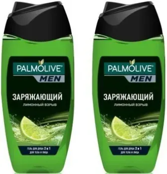 Palmolive Гель для душа Men 2 в 1. Заряжающий лимонный взрыв 2x250 мл