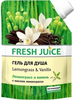 Fresh Juice Гель для душа Lemongrass&Vanilla дой-пак 200 мл