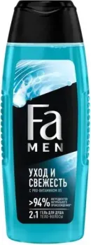 Fa Гель для душа Men Уход и свежесть для тела и волос 250 мл