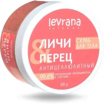 Levrana Скраб антицеллюлитный Личи и перец 300 г