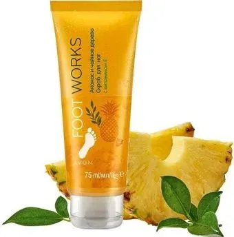 Avon Скраб для ног Ананас и чайное дерево 75 мл