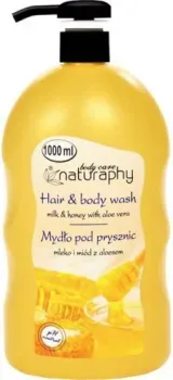 Naturaphy Гель для душа Молоко & Мед с экстрактом Алое Вера С дозатором 1 л
