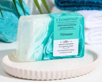 L'Cosmetics Мыло твердое Ручной работы Virtuoso по мотивам Kenzo Pour Home 100 г