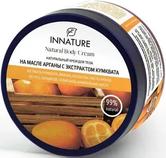 Innature Крем для тела Натуральный на масле арганы с экстрактом кумквата 250 мл