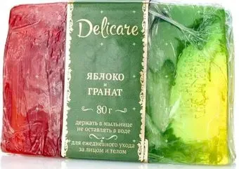 Delicare Мыло твердое Глицерин в ассорт 80 г