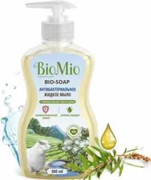 BioMio Мыло жидкое Антибактериальное с маслом чайного дерева 300 мл