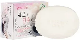 3W Clinic Мыло White Clay+Pearl Beauty Soap 120 г