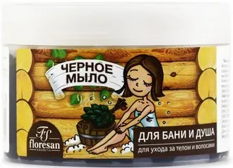 Floresan Мыло натуральное таежное черное 450 г