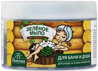 Floresan Мыло натуральное таежное зеленое 450 г