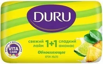 Duru Крем-мыло 1+1 Свежий лайм & Сладкий ананас 80 г
