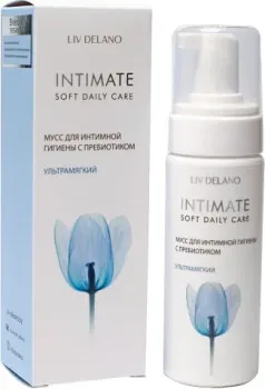 Liv Delano Мусс для интимной гигиены с пребиотиком ультрамягкий Intimate