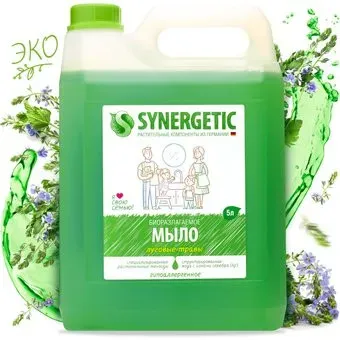 Synergetic Мыло жидкое для мытья рук и тела Луговые травы 5 л