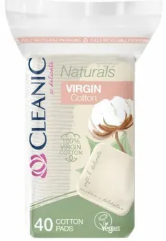Cleanic Naturals Virgin Cotton квадратные (40 шт)