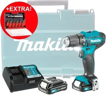 Makita DF333DYX14 (с 2-мя АКБ, кейс +набор оснастки)