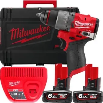 Milwaukee M12 FUEL M12FDD2-602X 4933479875 (с 2-мя АКБ 6 Ач, кейс)
