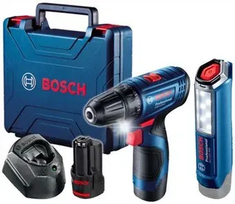 Bosch GSR 120-LI Professional 06019G8004 (с 2-мя АКБ, кейс)