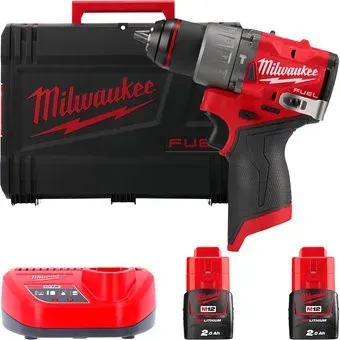 Milwaukee M12 FUEL M12FPD2-202X 4933479868 (с 2-мя АКБ 2 Ач, кейс)
