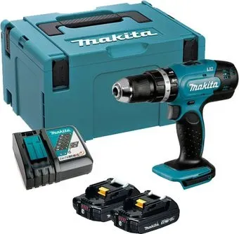 Makita DHP453RAJ (с 2-мя АКБ 2 Ач, кейс)