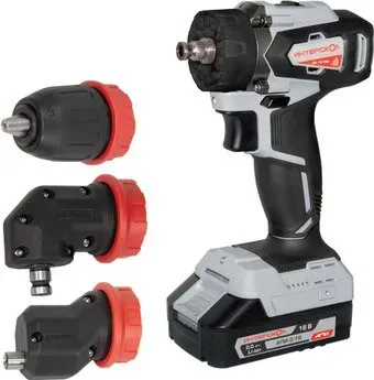 Интерскол ДА-13/18ВК 45 Комби (с 2-мя АКБ, насадки, кейс)
