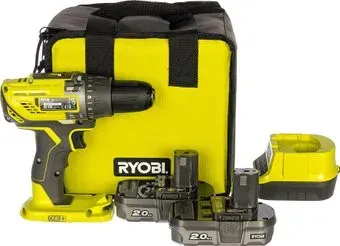 Ryobi R18DD3-220S 5133003348 (с 2-мя АКБ 2 Ah, сумка)