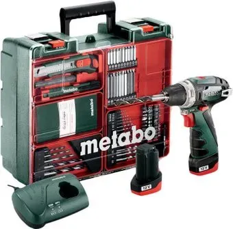 Metabo PowerMaxx BS Basic Set 600080880 (с 2-мя АКБ, набор инструмента)