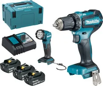 Makita DLX2349J (с 3-мя АКБ, кейс, фонарь)