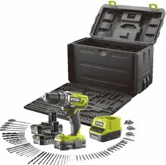 Ryobi R18DD3-220x 5133005613 (с 2-мя АКБ, кейс, набор оснастки)