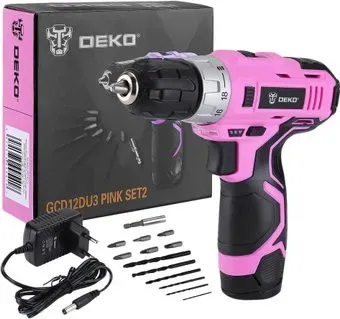 Deko GCD12DU3 PINK SET2 063-4171 (с 1-им АКБ, набор оснастки)