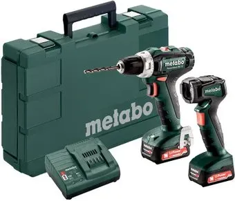 Metabo PowerMaxx BS 12 601036900 (с 2-мя АКБ, кейс)