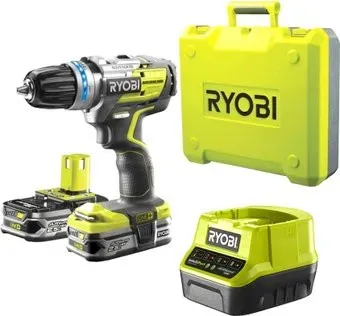 Ryobi R18DDBL-225B 5133003611 (с 2-мя АКБ, кейс)