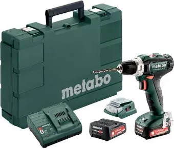 Metabo PowerMaxx BS 12 601036800 (с 2-мя АКБ 4 Ah, кейс)