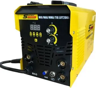 Super Prowell MIG/MAG/MMA/TIG Lift 200А (5 кг, с газом, съемный рукав)