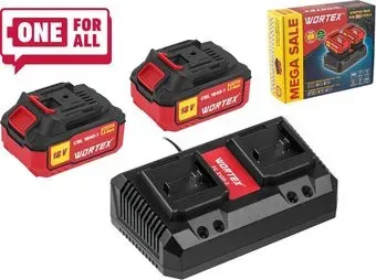 Wortex 1329413 (18В/4.0 Ah + 18В)