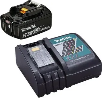Makita BL1830B + DC18RC (18В/3.0 Ah + 7.2-18В)