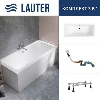 Lauter Olympia 170x75 21100075 (с ножками и сифоном 21Y11020 хром)