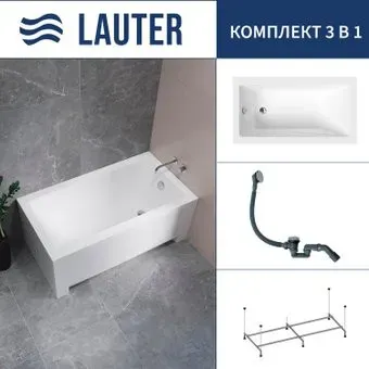 Lauter Estelle 130 21206030 (с каркасом и сифоном 21Y31010 хром)