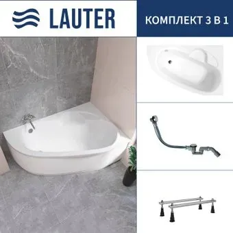 Lauter Valencia 170x110 2102170R (с ножками и сифоном 21Y32000 хром)