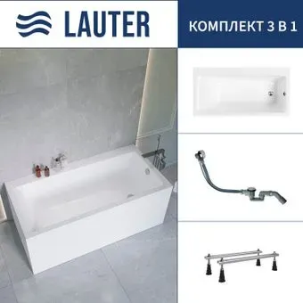 Lauter Seraphina 170x80 2112170R (с ножками и сифоном 21Y32000 хром)