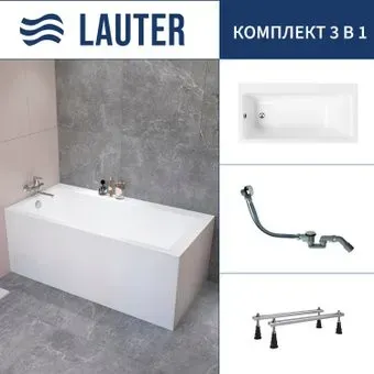 Lauter Seraphina 170x80 2112170L (с ножками и сифоном 21Y32000 хром)
