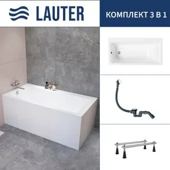 Lauter Seraphina 170x80 2112170L (с ножками и сифоном 21Y31002 белый)