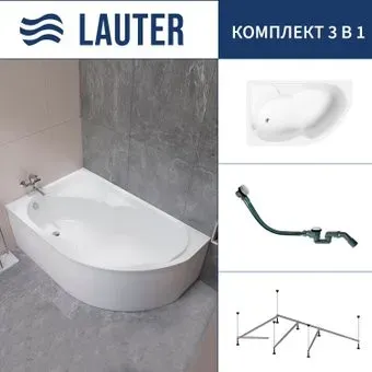 Lauter Geneva 170x105 2103170L (с каркасом и сифоном 21Y32002 белый)